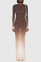 Akanji Hayley Taşlı Bodycon Maxi Elbise